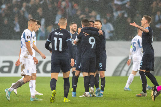 Players of Malmö FF celebrate