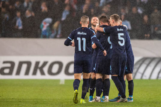 Players of Malmö FF celebrate