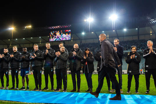 Martin Dahlin at the honoring of Markus Rosenberg of Malmö