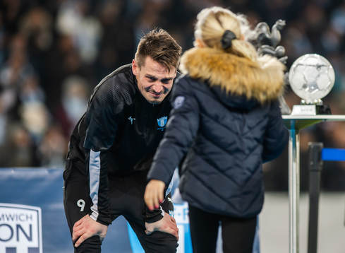 Markus Rosenberg of Malmö FF with his children