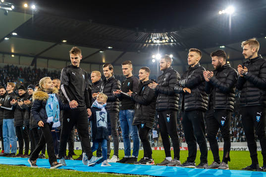 Markus Rosenberg of Malmö FF with his children