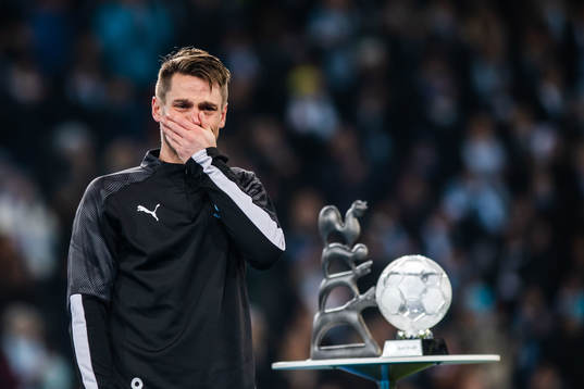Markus Rosenberg of Malmö FF in tears