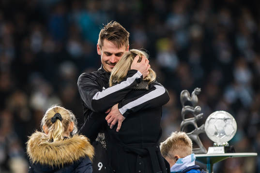 Markus Rosenberg of Malmö FF with wife Maria