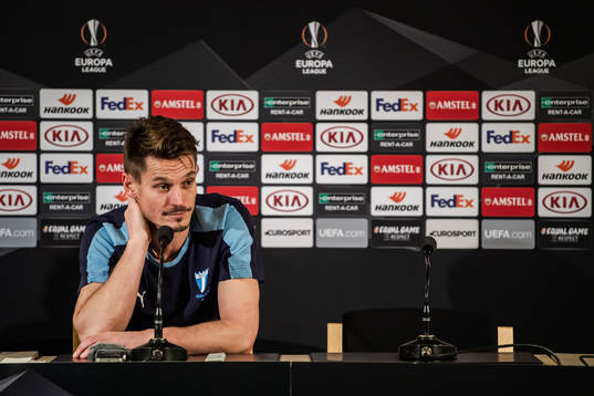 Markus Rosenberg of Malmö FF at a press conference