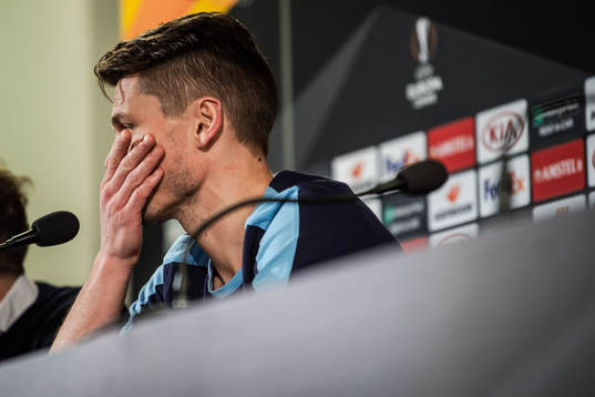 Markus Rosenberg of Malmö FF at a press conference