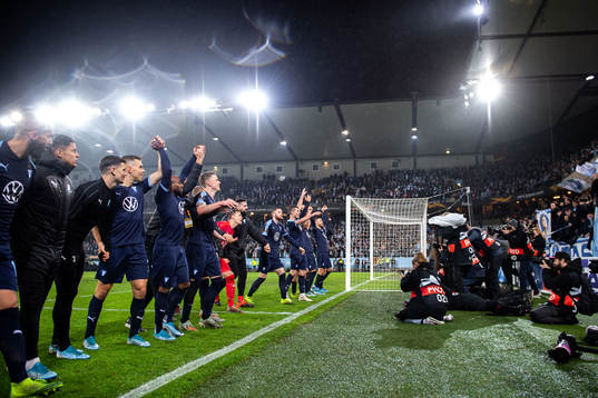 Players of Malmö FF celebrate