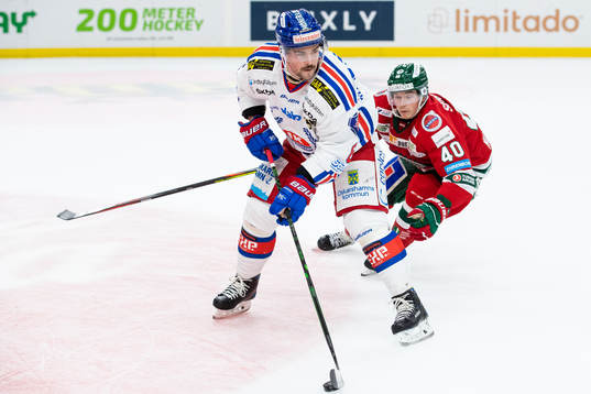 Oskarshamns Simon Després och Frölundas Joel Mustonen