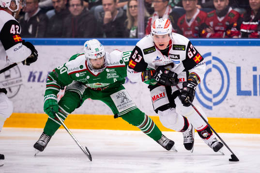 Rögles Ted Brithén och Malmö Redhawks Fredrik Händemark
