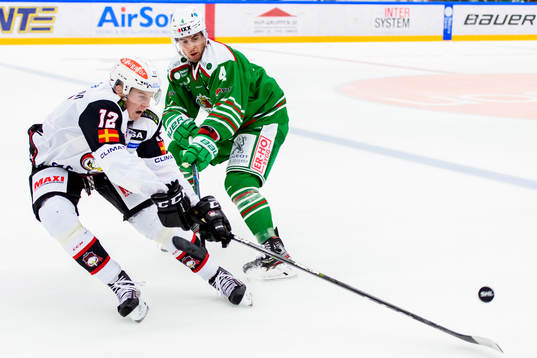 Malmö Redhawks Linus Lindstrand-Cronholm och Rögles Kodie