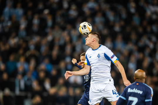 Lasse Nielsen of Malmö FF and Artem Besedin of Dynamo Kiev