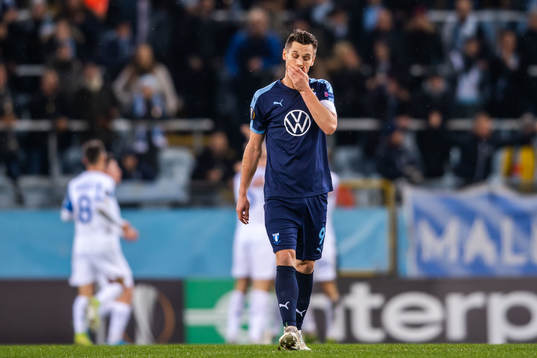 Markus Rosenberg of Malmö FF looks dejected