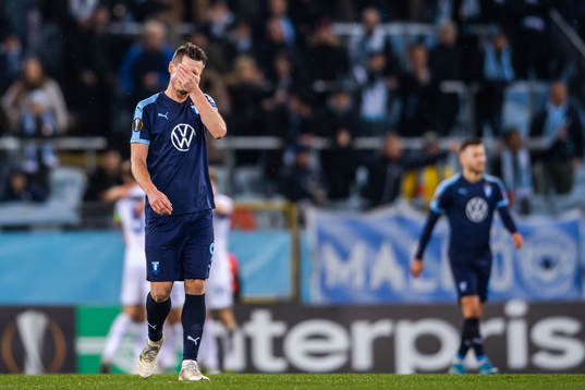 Markus Rosenberg of Malmö FF looks dejected