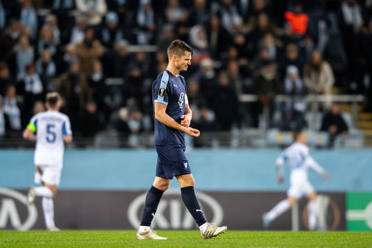Markus Rosenberg of Malmö FF looks dejected