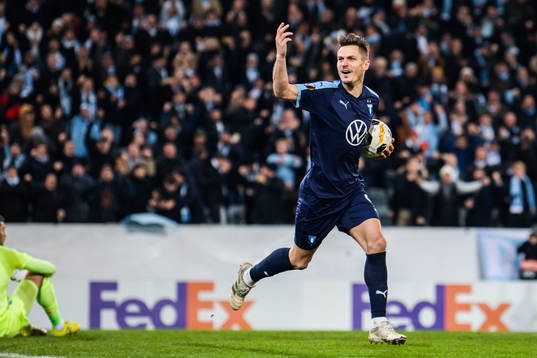 Markus Rosenberg of Malmö FF celebrates