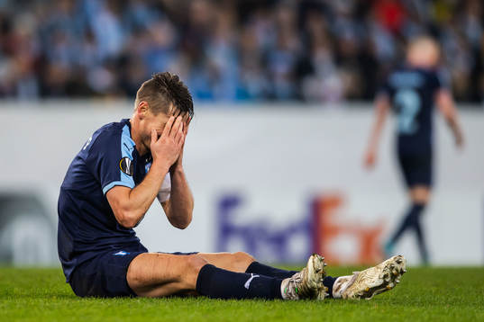 Markus Rosenberg of Malmö FF looks dejected