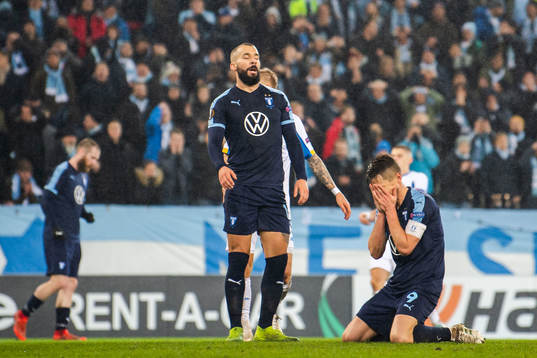 Guillermo Molins and Markus Rosenberg of Malmö FF looks