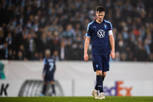Markus Rosenberg of Malmö FF looks dejected