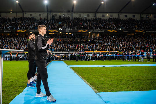 Markus Rosenberg of Malmö FF is honored