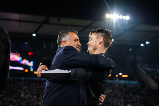 Markus Rosenberg of Malmö FF is honored