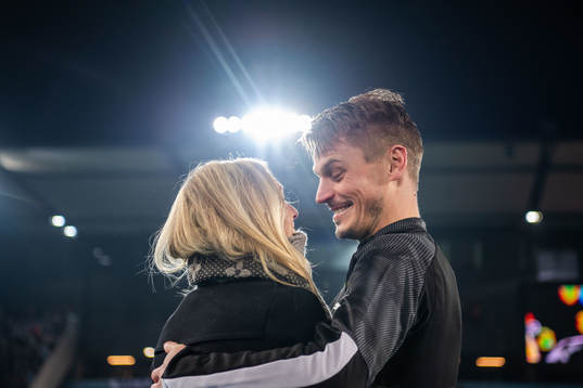 Markus Rosenberg of Malmö FF with wife Maria
