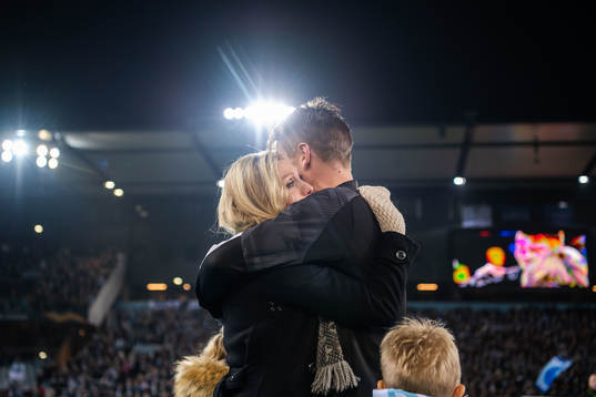 Markus Rosenberg of Malmö FF with wife Maria