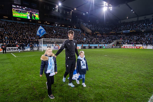 Markus Rosenberg of Malmö FF with his children