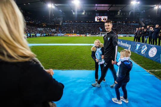 Markus Rosenberg of Malmö FF with his children