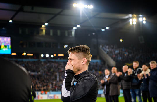 Markus Rosenberg of Malmö FF in tears