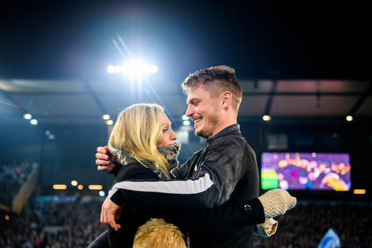 Markus Rosenberg of Malmö FF with his wife Maria