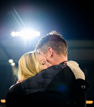 Markus Rosenberg of Malmö FF with his wife Maria