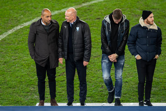 Martin Dahlin and Uwe Rösler, head coach