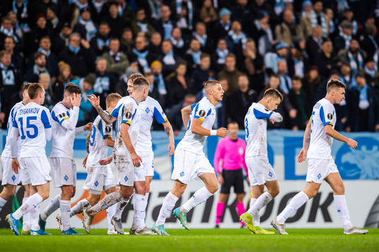 Players of Dynamo Kiev celebrate