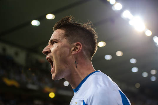 Benjamin Verbic of Dynamo Kiev celebrates