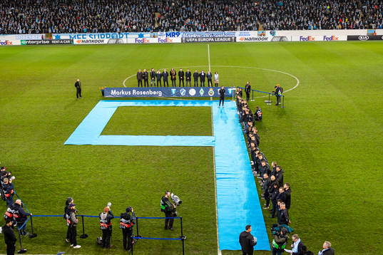 Markus Rosenberg of Malmö FF is honored