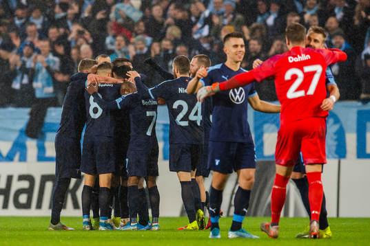 Players of Malmö FF celebrate