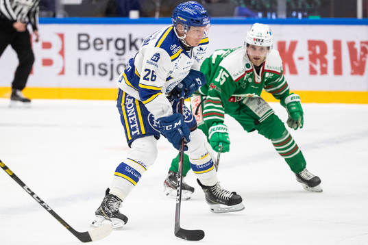 Leksands Patrik Zackrisson och Rögles Simon Ryfors