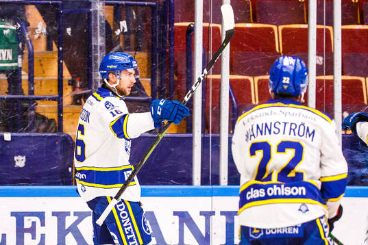 Leksands Daniel Gunnarsson jublar