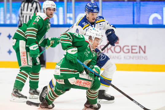 Rögles Leon Bristedt och Leksands Sebastian Wännström