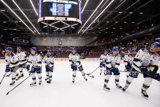 Leksands spelarna jublar