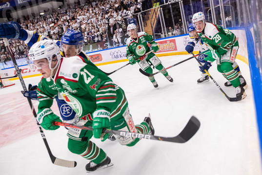 Leksands Martin Karlsson och Rögles Nils Höglander och