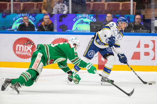 Leksands Fredrik Forsberg och Rögles Eric Gelinas