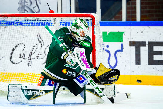 Färjestads målvakt Arvid Holm