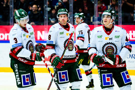 Frölundas Jacob Moverare , Viktor Ekbom och Jacob Peterson