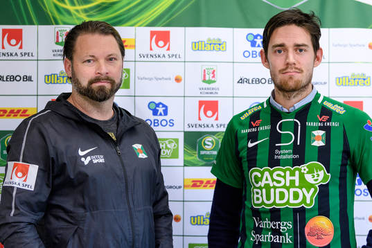 Varbergs tränare Joakim Persson och Robin Tranberg