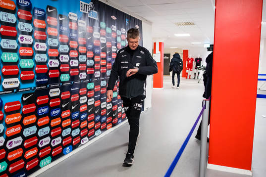 Lars Arne Nilsen, head coach of Brann, arrives