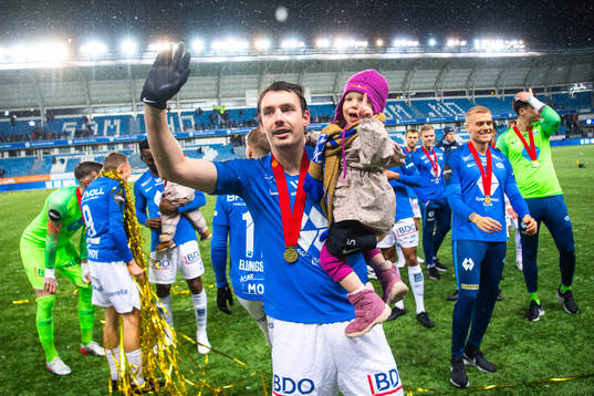Vegard Forren of Molde celebrates