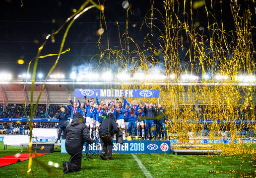Players of Molde celebrate