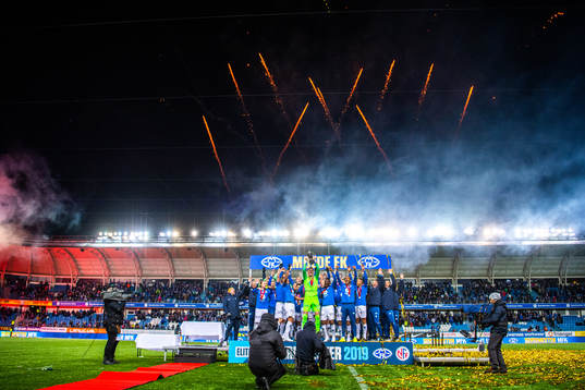 Players of Molde celebrate