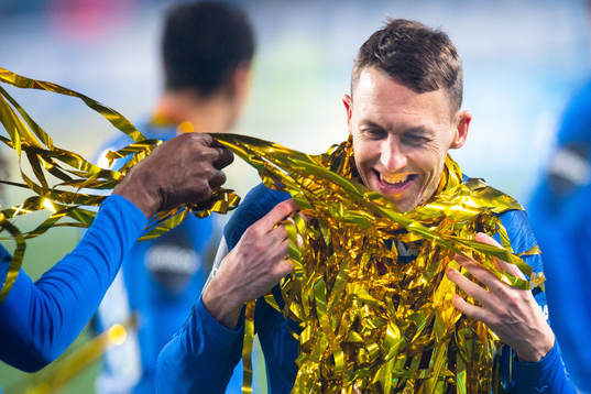 Mattias Moström of Molde celebrates