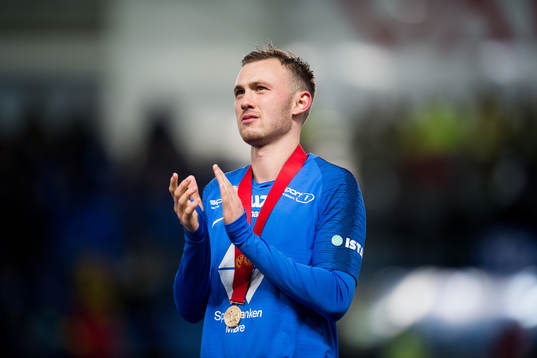Fredrik Aursnes of Molde celebrates